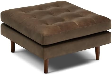 Poly & BARK Napa Ottoman in Cocoa Brown – Modern Upholstered Ottoman - Image 4
