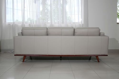 Mega Solutions Savoy Full All Around Front and Back Italian Leather Sofa 89" - Image 4