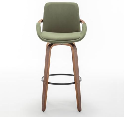 LUNLING 25.6" Counter Height Bar Stools Mid Century Modern Retro Bar Chairs by LUNLING