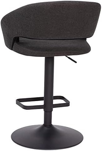 Flash Furniture Fabric Adjustable Barstool, Charcoal/Black - Image 5