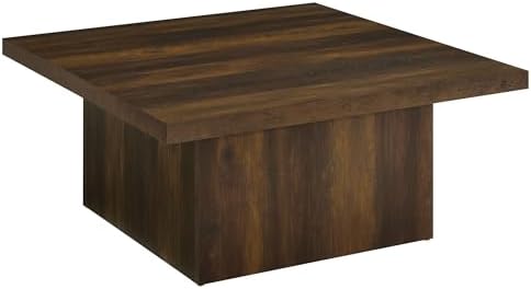 Coaster Devar 35.5-Inch Living Room Square Coffee Table, Dark Pine 710888 by CoasterFineFurniture