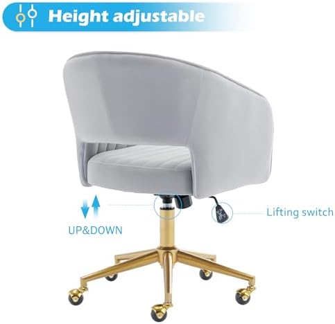KCC Vanity Chair Velvet Desk Chair - Image 4
