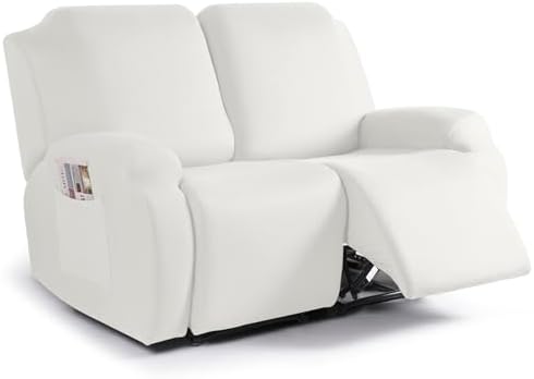 TAOCOCO Recliner Loveseat Slipcover, 2 Pieces Polyester Fabric Stretch Sofa by TAOCOCO