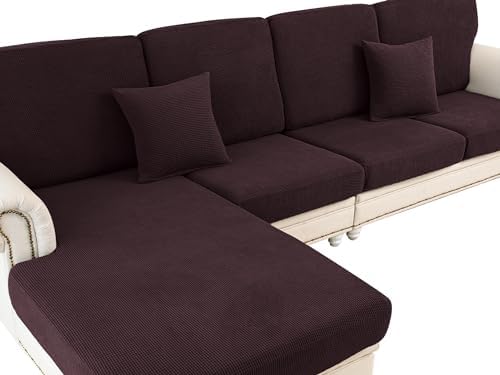 LA MEACK Couch Cushion Covers Seat Cushion Cover Stretch Couch Cover Separate by LA+MEACK
