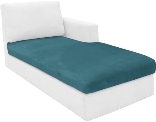 MAXIJIN 1 Piece Velvet Chaise Cover Stretch Sectional Couch Covers by MAXIJIN