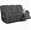 ANARACHON Leather Look Recliner Couch Cover, 8-Pieces Stretch Recliner Sofa by ANARACHON