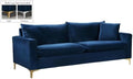 Meridian Furniture Naomi Collection Modern | Contemporary Navy Velvet by Unknown