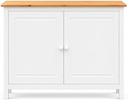 From the Tree Furniture 44" Wide White & Pine Top Solid Pine Shaker Sideboard - Image 3