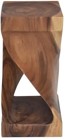 Steve Silver Furniture Solona Solid Wood Side Table, Acacia Whimsical Carved - Image 4