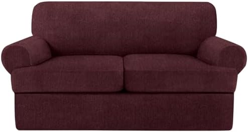 T Cushion Loveseat Slipcover 3 Pieces Sofa Covers by Jcones