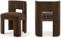 Meridian Furniture Zuno Brown Velvet Performance Fabric Dining Chair by Unknown