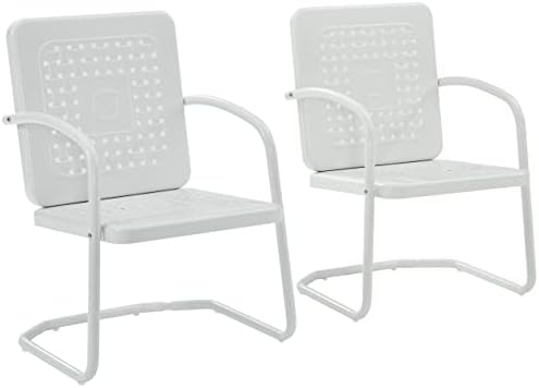 Crosley Furniture Bates 2-Piece Retro Metal Outdoor Patio Chair Set by CrosleyFurniture