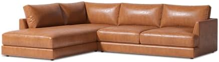 Valencia Serena 108" Full Leather Sofa Sectional Couch, Left Bumper by ValenciaTheaterSeatingFurniture