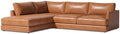 Valencia Serena 108" Full Leather Sofa Sectional Couch, Left Bumper by ValenciaTheaterSeatingFurniture