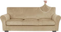 XINEAGE 4-Piece Velvet Sofa Cover, Couch Covers by XINEAGE