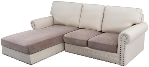 H.VERSAILTEX Velvet Stretch Sectional Sofa Covers by HVERSAILTEX
