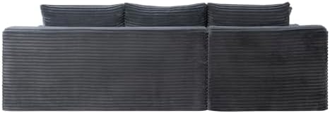 106-Inch Oversized U-Shaped Left Facing Corner Compressed Sofa Modular Boneless - Image 5
