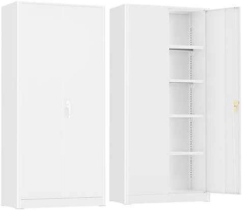 SUNCROWN 72" Metal Storage Cabinet by HOME