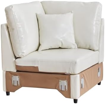 ORRD Modern Faux Leather Corner Sofa Seat by ORRD