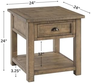 Martin Svensson Home Monterey Solid Wood End Table, Reclaimed Natural - Image 3