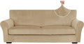 XINEAGE 3-Piece Velvet Sofa Cover, Couch Covers by XINEAGE