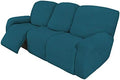 Easy-Going 8 Pieces Recliner Couch Stretch Sofa Slipcover Peacock Blue by Easy-Going