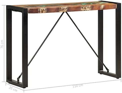 Console Table 43.3"x13.8"x29.9" Solid Reclaimed Wood, End Tables, Accent Tables - Image 2