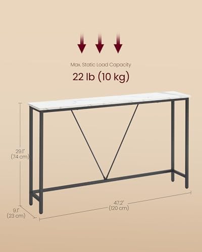 VASAGLE 47.2 Inches Console Sofa Table, Narrow Entryway Table - Image 3