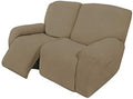 Easy-Going 6 Pieces Recliner Loveseat Stretch Sofa Slipcover Sofa Cover by Easy-Going