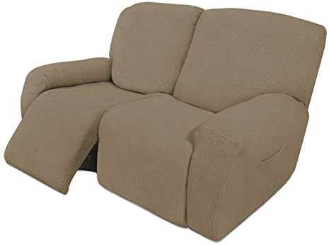 Easy-Going 6 Pieces Recliner Loveseat Stretch Sofa Slipcover Sofa Cover by Easy-Going