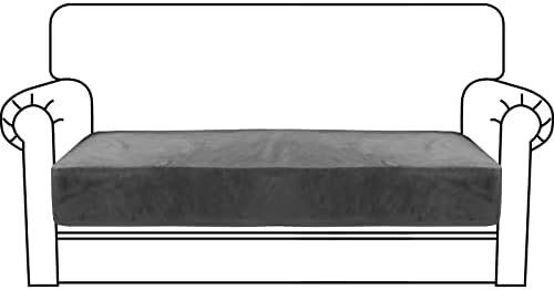 MAXIJIN Velvet Stretch Couch Cushion Covers Soft Loveseat Cushion Cover by MAXIJIN