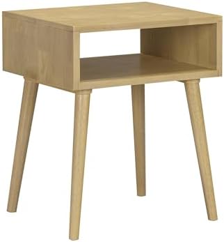 NTC Zoe Solid Wood Nightstand, Mid Century Modern Side Table Bedroom, Bedside by NTC