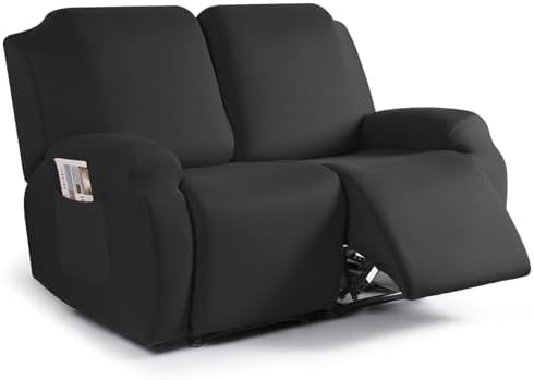 TAOCOCO Recliner Loveseat Slipcover, 2 Pieces Polyester Fabric Stretch Sofa by TAOCOCO
