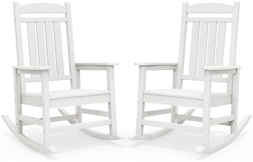SERWALL Outdoor Rocking Chair Set of 2, Patio Rocking Chair by SERWALL