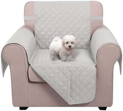 U-NICE HOME Reversible Recliner Chair Covers, Light Grey by U-NICEHOME