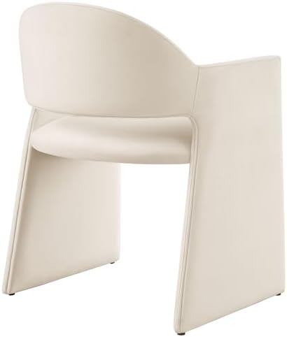 Modway Talia Performance Velvet Dining Armchair in Alabaster - Image 7