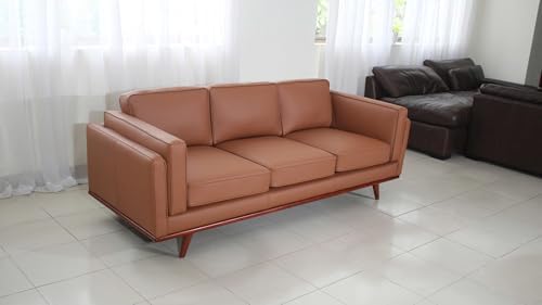 Mega Solutions Savoy Full All Around Front and Back Italian Leather Sofa 89" - Image 3