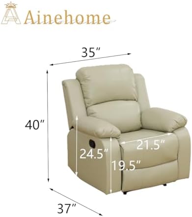 A Ainehome Living Room Furniture Set Leather Recliner Sofa Set Loveseat Chair - Image 2