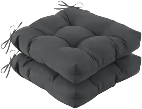 IASEAHK Outdoor Chair Cushions Set of 2, Waterproof Outdoor Seat Cushions by IASEAHK