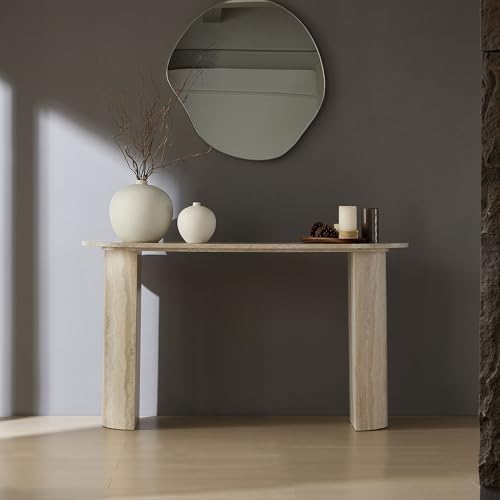 55.12" Faux Marble Pattern Entryway Table by HanStrong