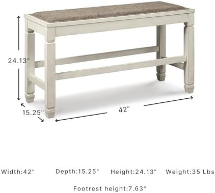 Signature Design by Ashley Bolanburg Upholstered Counter Height Bench - Image 3