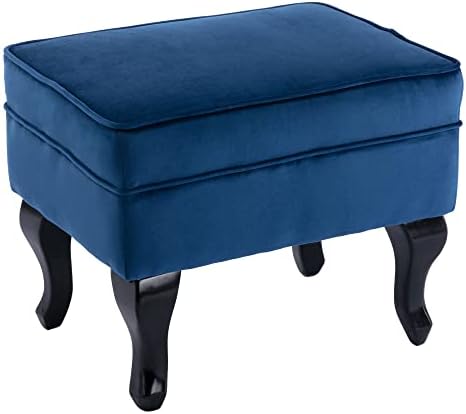 Mid-Century Accent Chair with Ottoman Modern Button Tufted Armchair Wingback - Image 4