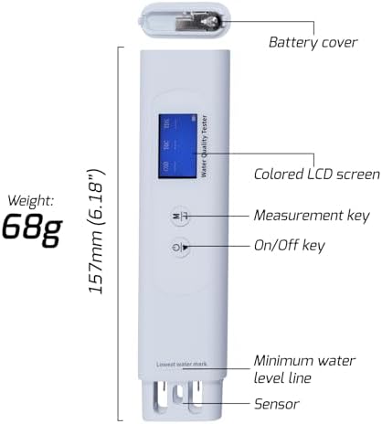 Water Quality Meter 6 in 1 Parameters COD, and Temperature Color Screen Display - Image 7