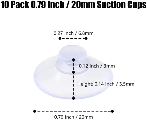 10 Pack 20mm Clear PVC Suction Cups - Image 4