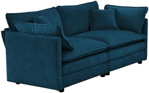 Tmsan 76.7" Deep Seat Cloud Loveseat Couch, 2 Seater Sectional Sofa - Image 6