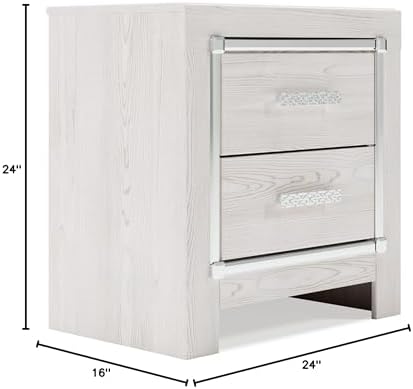 Signature Design by Ashley Altyra White Nightstand - Image 3