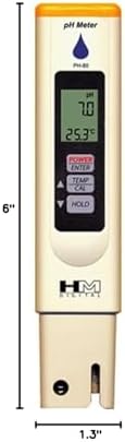 HM Digital PH Meter PH-80 Handheld Water Resistant Water Quality Tester Pen - Image 4