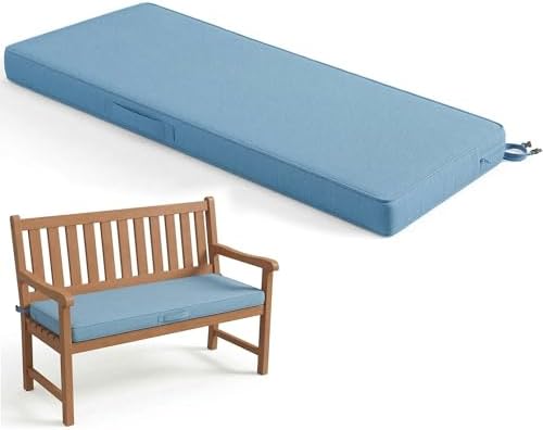 Codi Outdoor Bench Cushion for Patio Furniture, Teal Blue by Codi