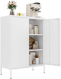 Metal Locker Cabinet, 3 Tier Modern Storage Freestanding Sideboard by XIOMIOHTRQ