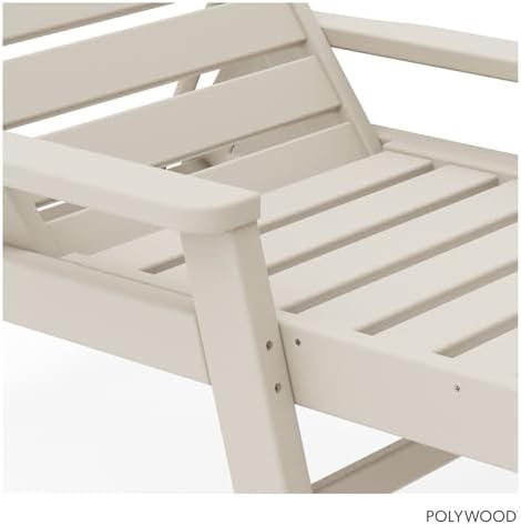 POLYWOOD Nautical Folding Chaise Lounge Chair, Adjustable Reclining, HDPE - Image 6